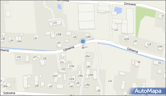 Goczałkowice-Zdrój, Główna, 99, mapa Goczałkowice-Zdrój