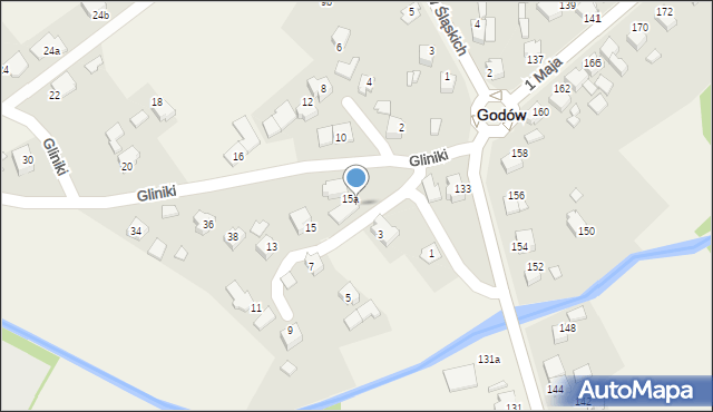 Godów, Gliniki, 17, mapa Godów