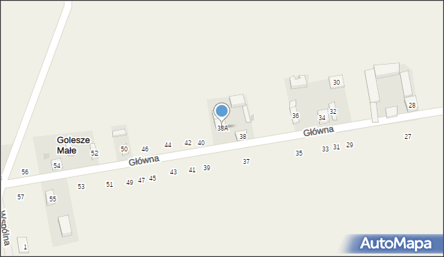 Golesze Małe, Główna, 38A, mapa Golesze Małe