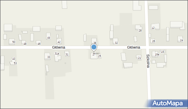 Gomulin, Główna, 27, mapa Gomulin