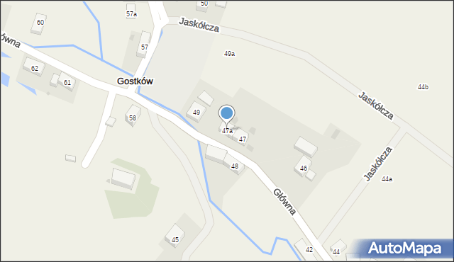 Gostków, Główna, 47a, mapa Gostków