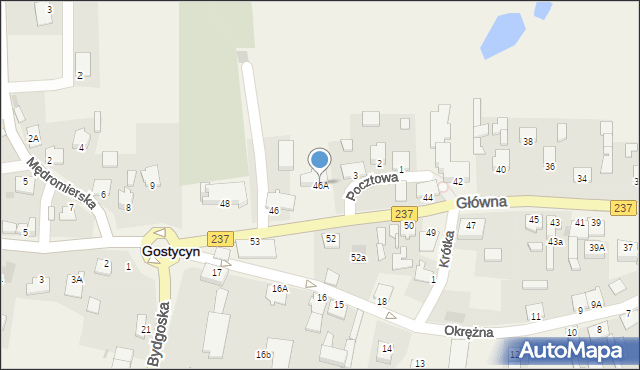 Gostycyn, Główna, 46A, mapa Gostycyn