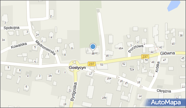 Gostycyn, Główna, 48, mapa Gostycyn