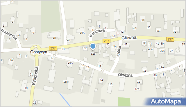 Gostycyn, Główna, 52a, mapa Gostycyn