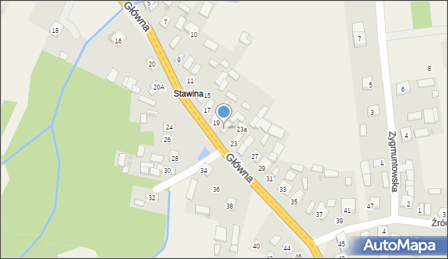 Goździków, Główna, 22, mapa Goździków