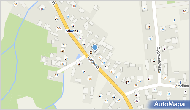 Goździków, Główna, 25, mapa Goździków