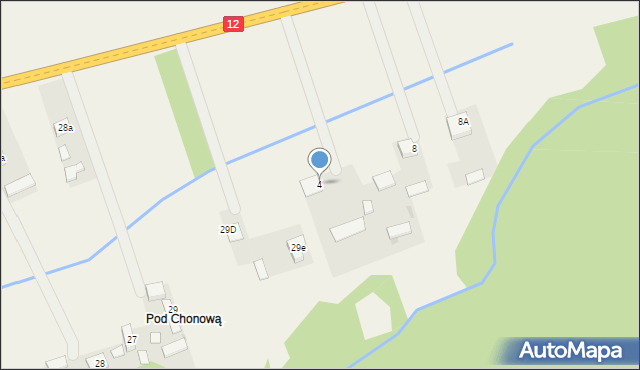 Goździków, Główna, 4, mapa Goździków