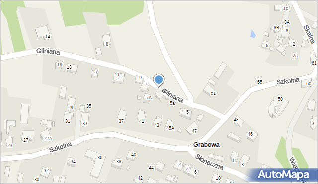 Grabowa, Gliniana, 11, mapa Grabowa