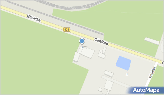 Grabówka, Gliwicka, 3, mapa Grabówka