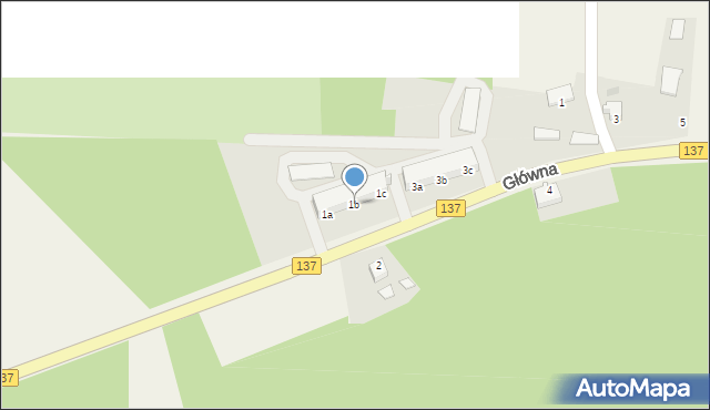 Grochowo, Główna, 1b, mapa Grochowo