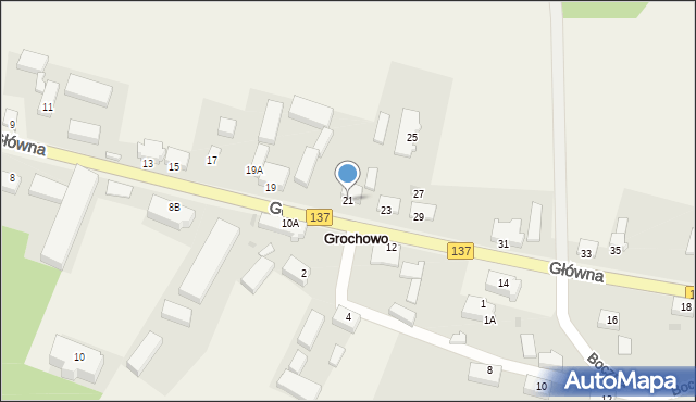 Grochowo, Główna, 21, mapa Grochowo