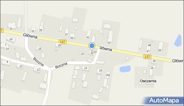 Grochowo, Główna, 22, mapa Grochowo