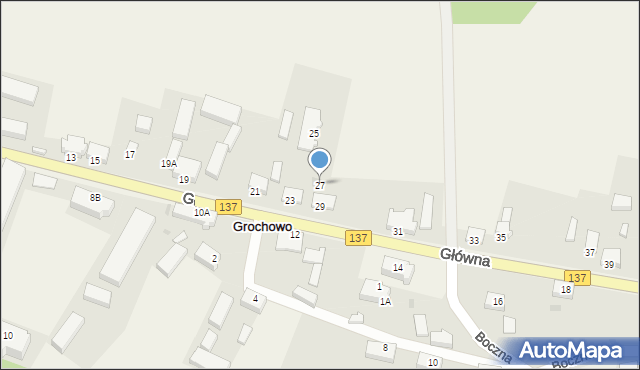 Grochowo, Główna, 27, mapa Grochowo