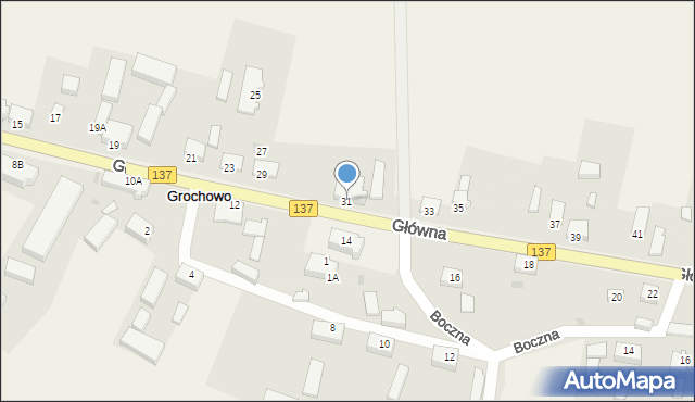 Grochowo, Główna, 31, mapa Grochowo