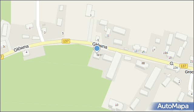 Grochowo, Główna, 8A, mapa Grochowo