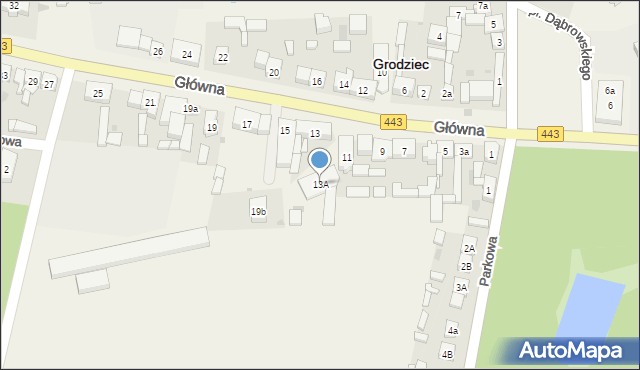 Grodziec, Główna, 13A, mapa Grodziec