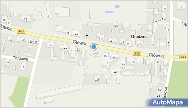 Grodziec, Główna, 17, mapa Grodziec