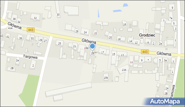 Grodziec, Główna, 19, mapa Grodziec