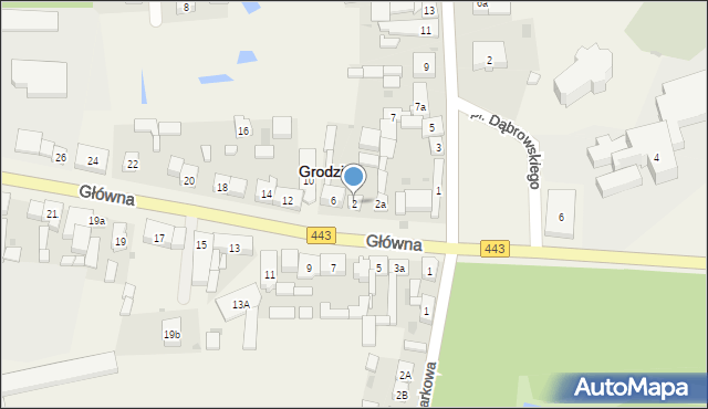 Grodziec, Główna, 2, mapa Grodziec