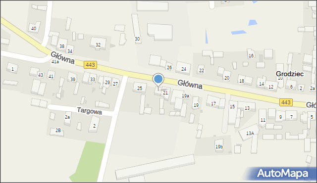 Grodziec, Główna, 23, mapa Grodziec