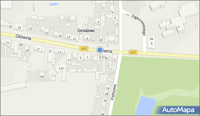 Grodziec, Główna, 5, mapa Grodziec