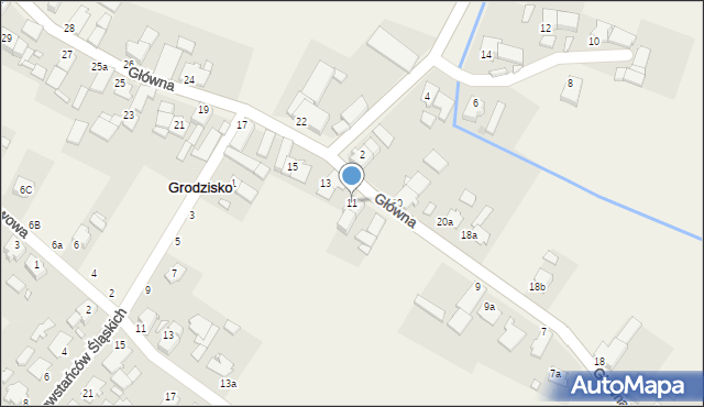 Grodzisko, Główna, 11, mapa Grodzisko