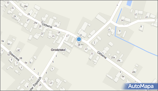 Grodzisko, Główna, 15, mapa Grodzisko