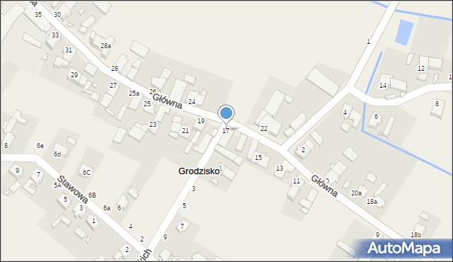 Grodzisko, Główna, 17, mapa Grodzisko