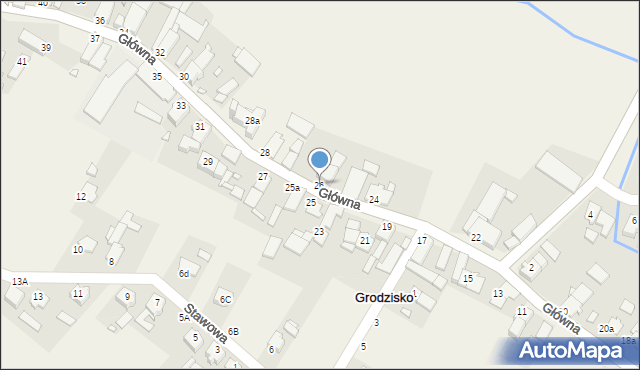 Grodzisko, Główna, 26, mapa Grodzisko