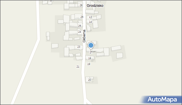 Grodzisko, Główna, 17, mapa Grodzisko