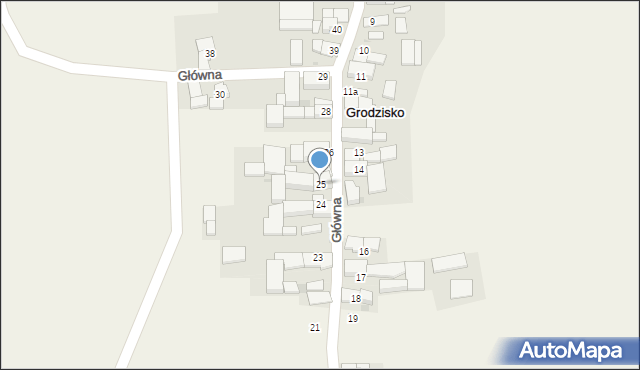 Grodzisko, Główna, 25, mapa Grodzisko