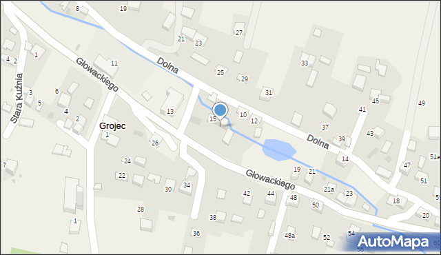 Grojec, Głowackiego Bartosza, 17, mapa Grojec