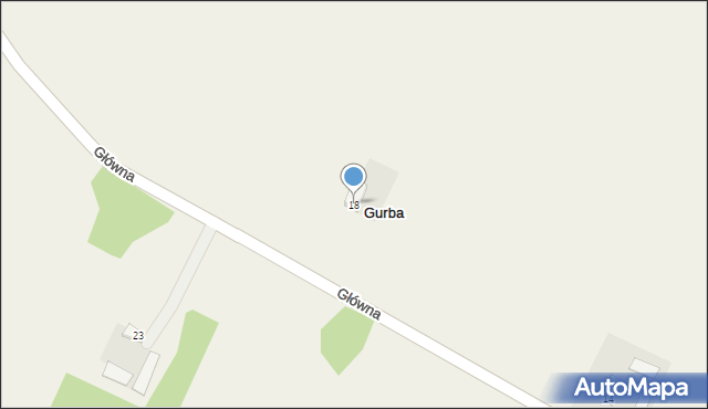 Gurba, Główna, 18, mapa Gurba