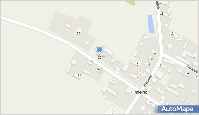 Imielno, Główna, 22, mapa Imielno