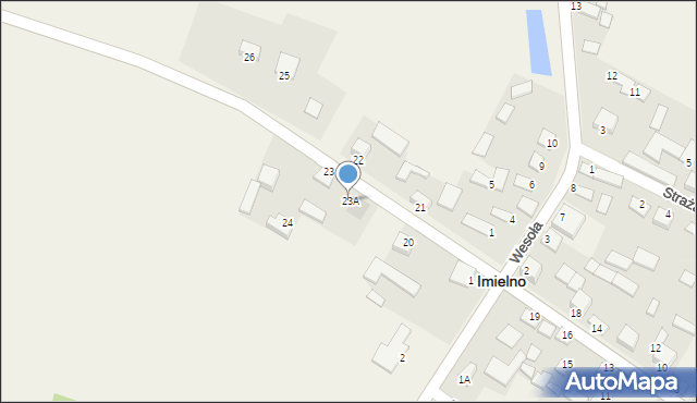 Imielno, Główna, 23A, mapa Imielno