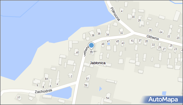 Jabłonica, Główna, 55, mapa Jabłonica