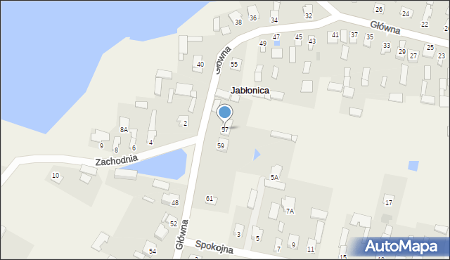 Jabłonica, Główna, 57, mapa Jabłonica