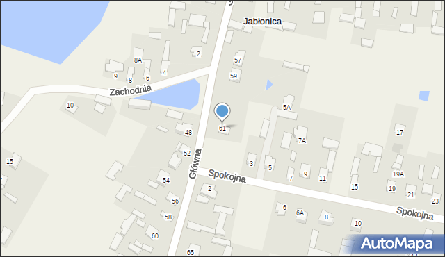 Jabłonica, Główna, 61, mapa Jabłonica