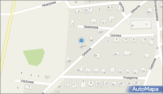 Jaczów, Główna, 21f, mapa Jaczów