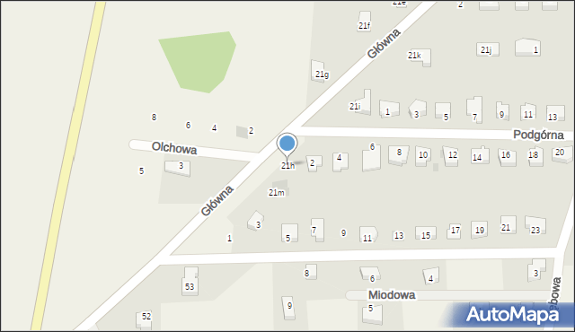 Jaczów, Główna, 21h, mapa Jaczów