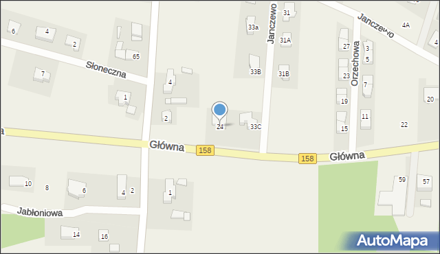 Janczewo, Główna, 24, mapa Janczewo