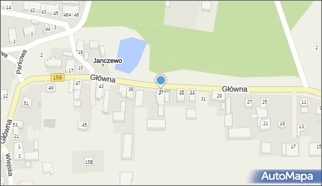 Janczewo, Główna, 37, mapa Janczewo