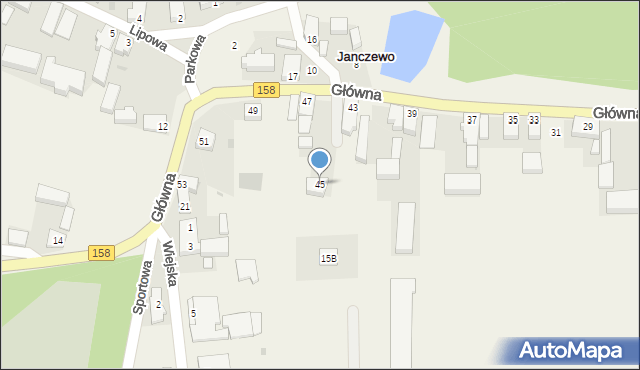 Janczewo, Główna, 45, mapa Janczewo