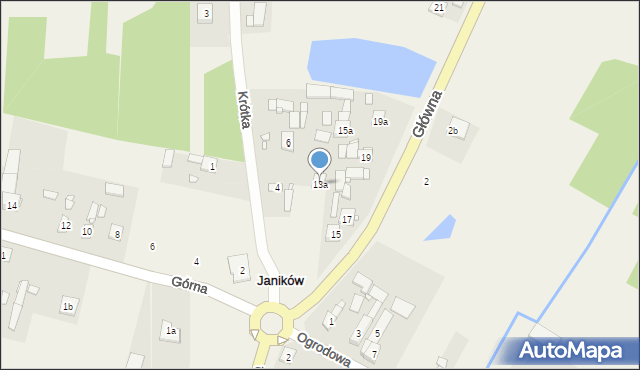 Janików, Główna, 13a, mapa Janików