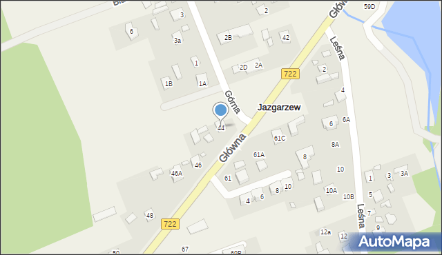 Jazgarzew, Główna, 44, mapa Jazgarzew