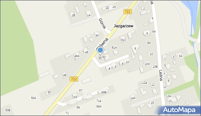 Jazgarzew, Główna, 61, mapa Jazgarzew