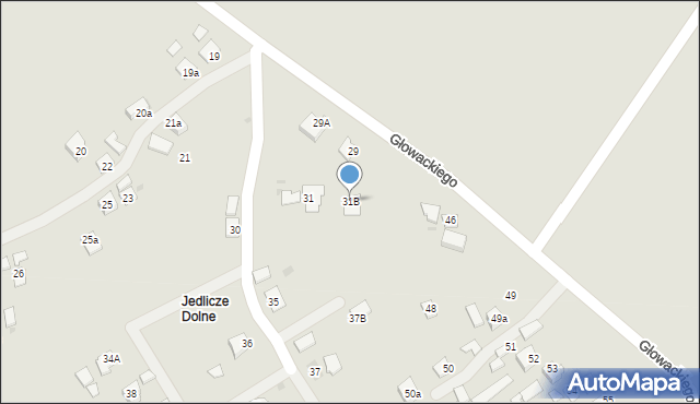 Jedlicze, Głowackiego Bartosza, 31B, mapa Jedlicze