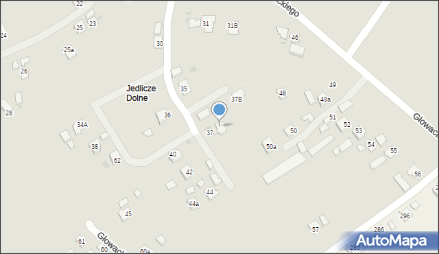 Jedlicze, Głowackiego Bartosza, 37A, mapa Jedlicze