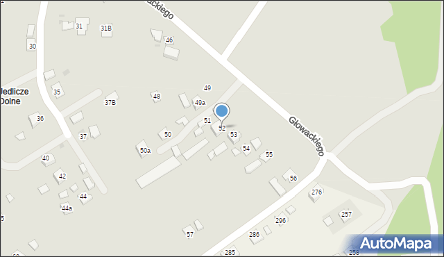 Jedlicze, Głowackiego Bartosza, 52, mapa Jedlicze