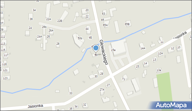 Jędrzejów, Głowackiego Bartosza, 50, mapa Jędrzejów